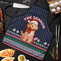 The Season To Be Jolly Goldendoodle Christmas Apron Xmas Holiday Patterns - Wonder Print Shop