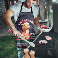 The Season To Be Jolly Goldendoodle Christmas Apron Xmas Holiday Patterns - Wonder Print Shop
