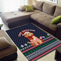 The Season To Be Jolly Goldendoodle Christmas Area Rug Xmas Holiday Patterns - Wonder Print Shop