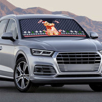 The Season To Be Jolly Goldendoodle Christmas Auto Sun Shade Xmas Holiday Patterns - Wonder Print Shop