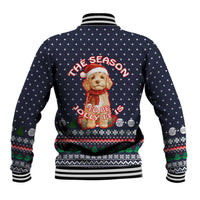 The Season To Be Jolly Goldendoodle Christmas Baseball Jacket Xmas Holiday Patterns - Wonder Print Shop