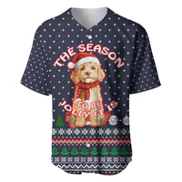The Season To Be Jolly Goldendoodle Christmas Baseball Jersey Xmas Holiday Patterns - Wonder Print Shop
