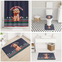 The Season To Be Jolly Goldendoodle Christmas Bathroom Set Xmas Holiday Patterns - Wonder Print Shop