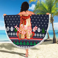 The Season To Be Jolly Goldendoodle Christmas Beach Blanket Xmas Holiday Patterns - Wonder Print Shop
