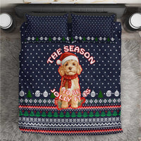 The Season To Be Jolly Goldendoodle Christmas Bedding Set Xmas Holiday Patterns - Wonder Print Shop