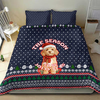 The Season To Be Jolly Goldendoodle Christmas Bedding Set Xmas Holiday Patterns - Wonder Print Shop