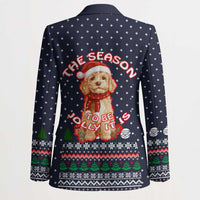 The Season To Be Jolly Goldendoodle Christmas Blazer Xmas Holiday Patterns - Wonder Print Shop