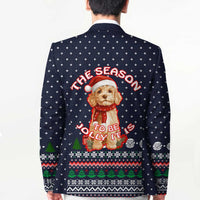 The Season To Be Jolly Goldendoodle Christmas Blazer Xmas Holiday Patterns - Wonder Print Shop