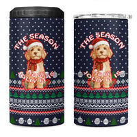 The Season To Be Jolly Goldendoodle Christmas 4 in 1 Can Cooler Tumbler Xmas Holiday Patterns - Wonder Print Shop
