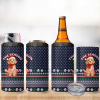 The Season To Be Jolly Goldendoodle Christmas 4 in 1 Can Cooler Tumbler Xmas Holiday Patterns - Wonder Print Shop