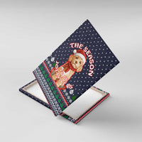 The Season To Be Jolly Goldendoodle Christmas Canvas Wall Art Xmas Holiday Patterns - Wonder Print Shop
