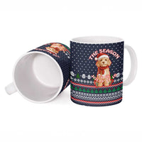 The Season To Be Jolly Goldendoodle Christmas Ceramic Mug Xmas Holiday Patterns - Wonder Print Shop