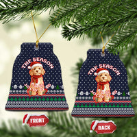 The Season To Be Jolly Goldendoodle Christmas Ceramic Ornament Xmas Holiday Patterns - Wonder Print Shop