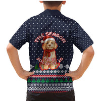 The Season To Be Jolly Goldendoodle Christmas Family Matching Mermaid Dress and Hawaiian Shirt Xmas Holiday Patterns - Wonder Print Shop