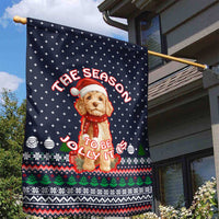 The Season To Be Jolly Goldendoodle Christmas Garden Flag Xmas Holiday Patterns - Wonder Print Shop