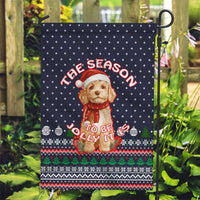 The Season To Be Jolly Goldendoodle Christmas Garden Flag Xmas Holiday Patterns - Wonder Print Shop