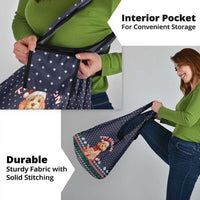 The Season To Be Jolly Goldendoodle Christmas Grocery Bag Xmas Holiday Patterns - Wonder Print Shop