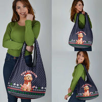 The Season To Be Jolly Goldendoodle Christmas Grocery Bag Xmas Holiday Patterns - Wonder Print Shop