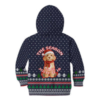 The Season To Be Jolly Goldendoodle Christmas Kid Hoodie Xmas Holiday Patterns - Wonder Print Shop