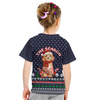The Season To Be Jolly Goldendoodle Christmas Kid T Shirt Xmas Holiday Patterns - Wonder Print Shop