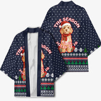 The Season To Be Jolly Goldendoodle Christmas Kimono Xmas Holiday Patterns - Wonder Print Shop