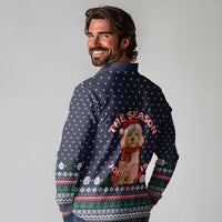 The Season To Be Jolly Goldendoodle Christmas Long Sleeve Polo Shirt Xmas Holiday Patterns - Wonder Print Shop