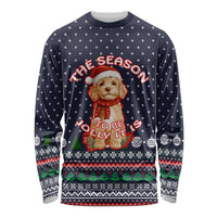 The Season To Be Jolly Goldendoodle Christmas Long Sleeve Shirt Xmas Holiday Patterns - Wonder Print Shop