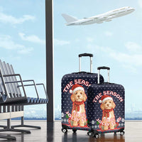 The Season To Be Jolly Goldendoodle Christmas Luggage Cover Xmas Holiday Patterns - Wonder Print Shop