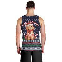 The Season To Be Jolly Goldendoodle Christmas Men Tank Top Xmas Holiday Patterns - Wonder Print Shop