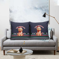 The Season To Be Jolly Goldendoodle Christmas Pillow Cover Xmas Holiday Patterns - Wonder Print Shop