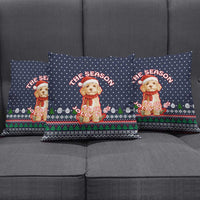 The Season To Be Jolly Goldendoodle Christmas Pillow Cover Xmas Holiday Patterns - Wonder Print Shop