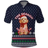 The Season To Be Jolly Goldendoodle Christmas Polo Shirt Xmas Holiday Patterns - Wonder Print Shop