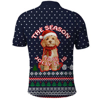 The Season To Be Jolly Goldendoodle Christmas Polo Shirt Xmas Holiday Patterns - Wonder Print Shop