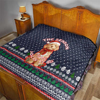 The Season To Be Jolly Goldendoodle Christmas Quilt Xmas Holiday Patterns - Wonder Print Shop