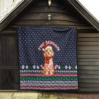 The Season To Be Jolly Goldendoodle Christmas Quilt Xmas Holiday Patterns - Wonder Print Shop