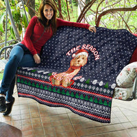 The Season To Be Jolly Goldendoodle Christmas Quilt Xmas Holiday Patterns - Wonder Print Shop