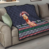 The Season To Be Jolly Goldendoodle Christmas Quilt Xmas Holiday Patterns - Wonder Print Shop