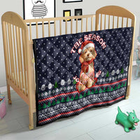The Season To Be Jolly Goldendoodle Christmas Quilt Xmas Holiday Patterns - Wonder Print Shop