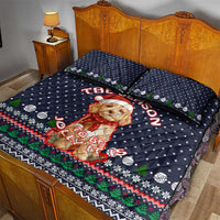 The Season To Be Jolly Goldendoodle Christmas Quilt Bed Set Xmas Holiday Patterns - Wonder Print Shop