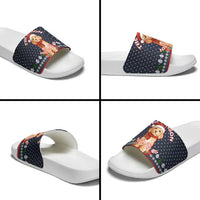 The Season To Be Jolly Goldendoodle Christmas Slide Sandals Xmas Holiday Patterns - Wonder Print Shop