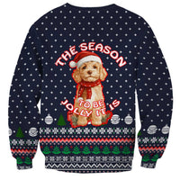The Season To Be Jolly Goldendoodle Christmas Sweatshirt Xmas Holiday Patterns - Wonder Print Shop
