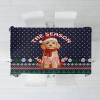 The Season To Be Jolly Goldendoodle Christmas Tablecloth Xmas Holiday Patterns - Wonder Print Shop