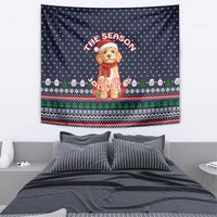 The Season To Be Jolly Goldendoodle Christmas Tapestry Xmas Holiday Patterns - Wonder Print Shop