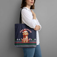 The Season To Be Jolly Goldendoodle Christmas Tote Bag Xmas Holiday Patterns - Wonder Print Shop