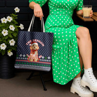 The Season To Be Jolly Goldendoodle Christmas Tote Bag Xmas Holiday Patterns - Wonder Print Shop