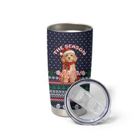 The Season To Be Jolly Goldendoodle Christmas Tumbler Cup Xmas Holiday Patterns - Wonder Print Shop