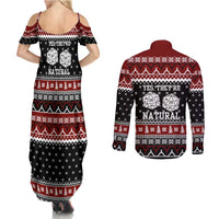 They Are Natural Christmas Couples Matching Summer Maxi Dress and Long Sleeve Button Shirt Xmas Holiday Patterns - Wonder Print Shop