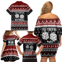 They Are Natural Christmas Family Matching Off Shoulder Short Dress and Hawaiian Shirt Xmas Holiday Patterns - Wonder Print Shop