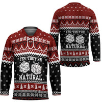 They Are Natural Christmas Hockey Jersey Xmas Holiday Patterns - Wonder Print Shop