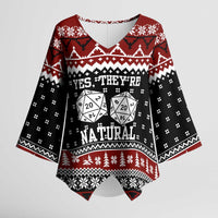 They Are Natural Christmas Kimono Sleeve Blouse Xmas Holiday Patterns - Wonder Print Shop